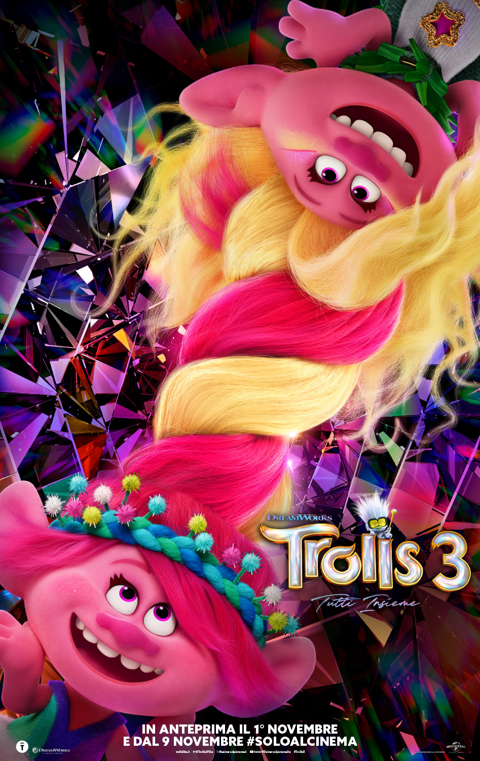 Poster Trolls 3 - Tutti Insieme - uscita novembre 2023