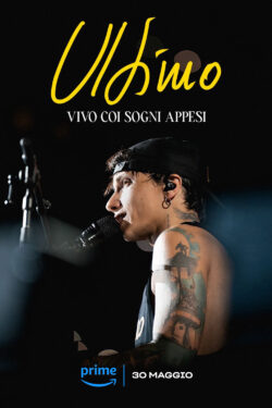 Poster docufilm Ultimo – Vivo coi sogni appesi