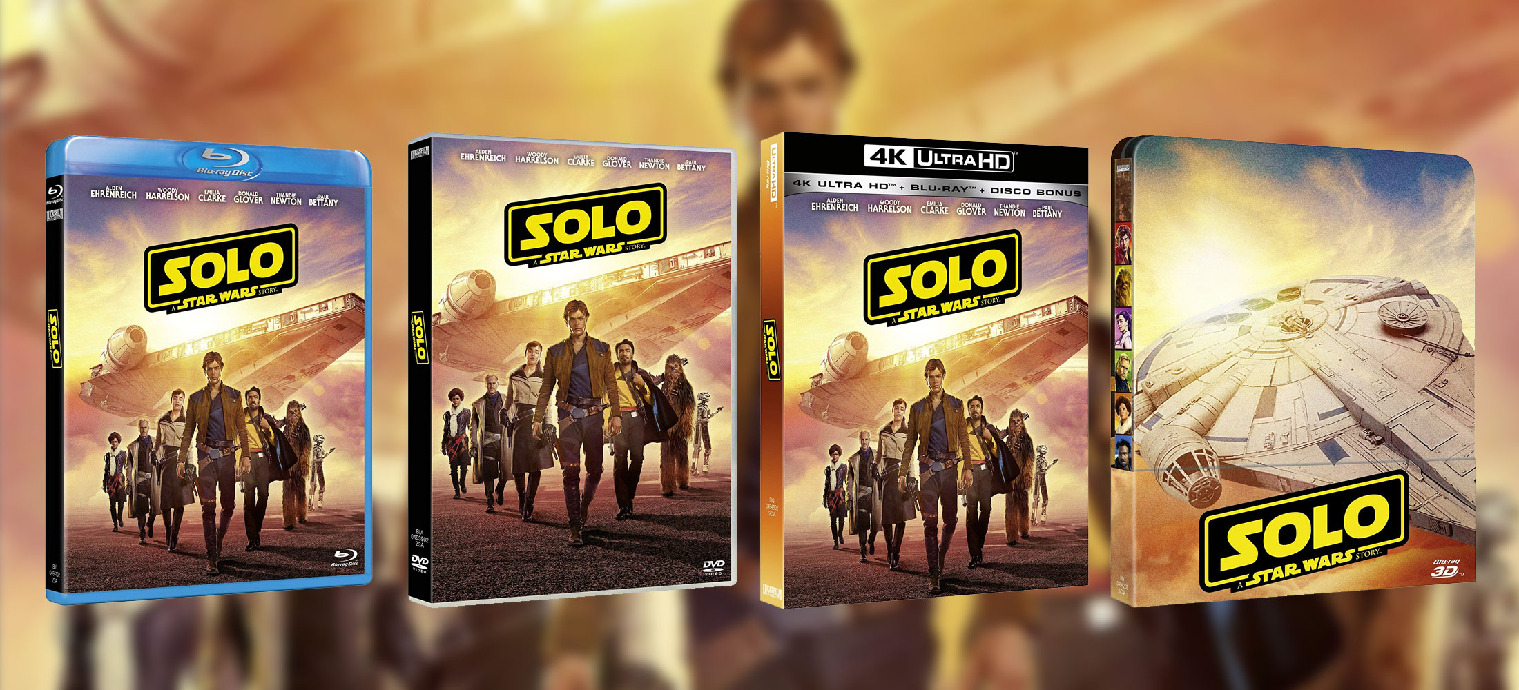 Solo: A Star Wars Story in DVD, Blu-ray e 4k UHD