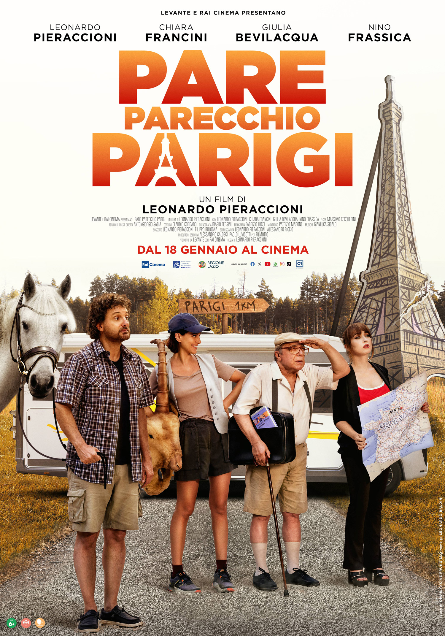 Poster Pare Parecchio Parigi di Leonardo Pieraccioni