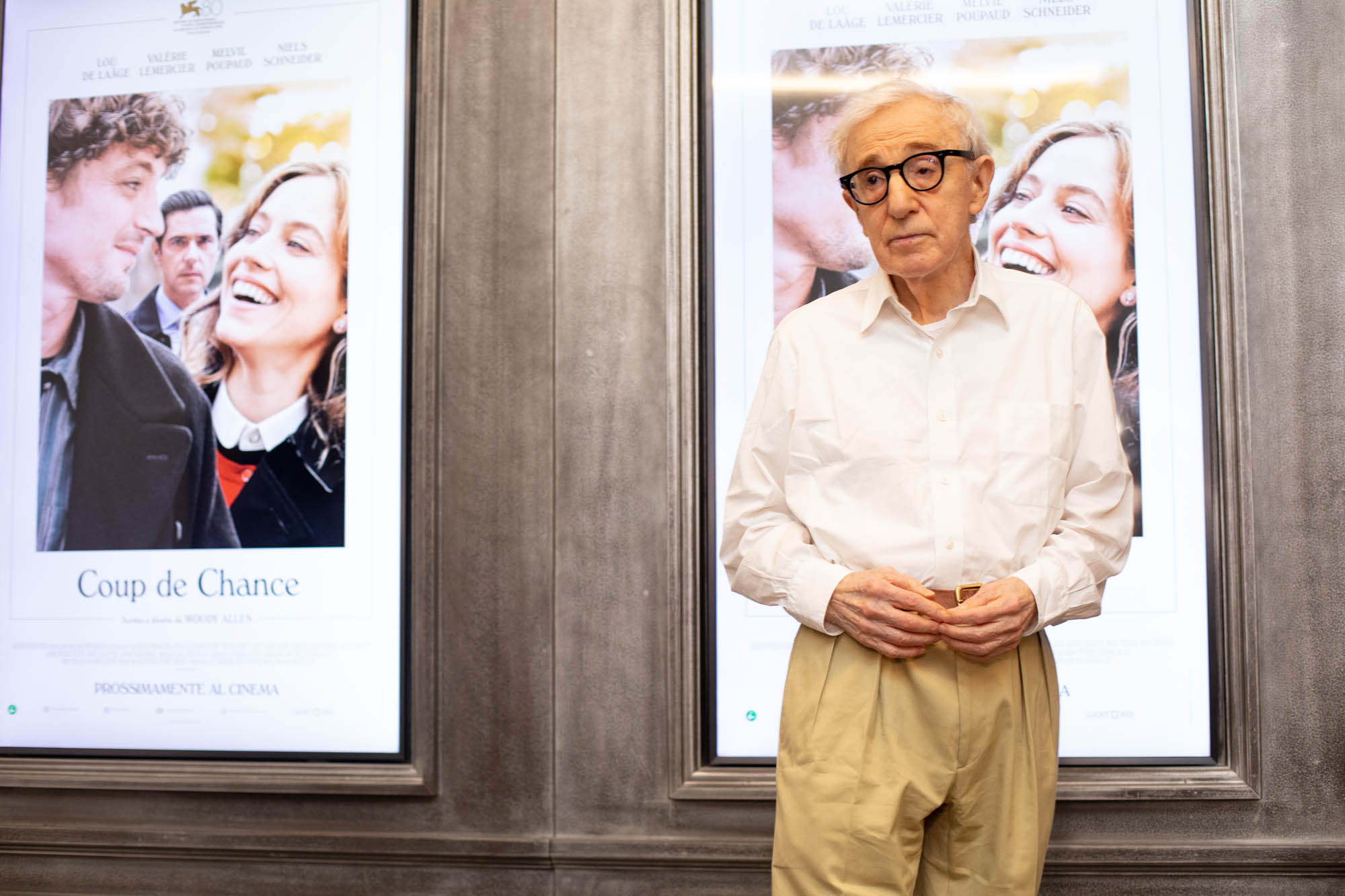 Woody Allen a Roma il 15 settembre 2023 per presentare 'Coup de chance' [tag: Woody Allen] [credit: courtesy of Lucky Red]