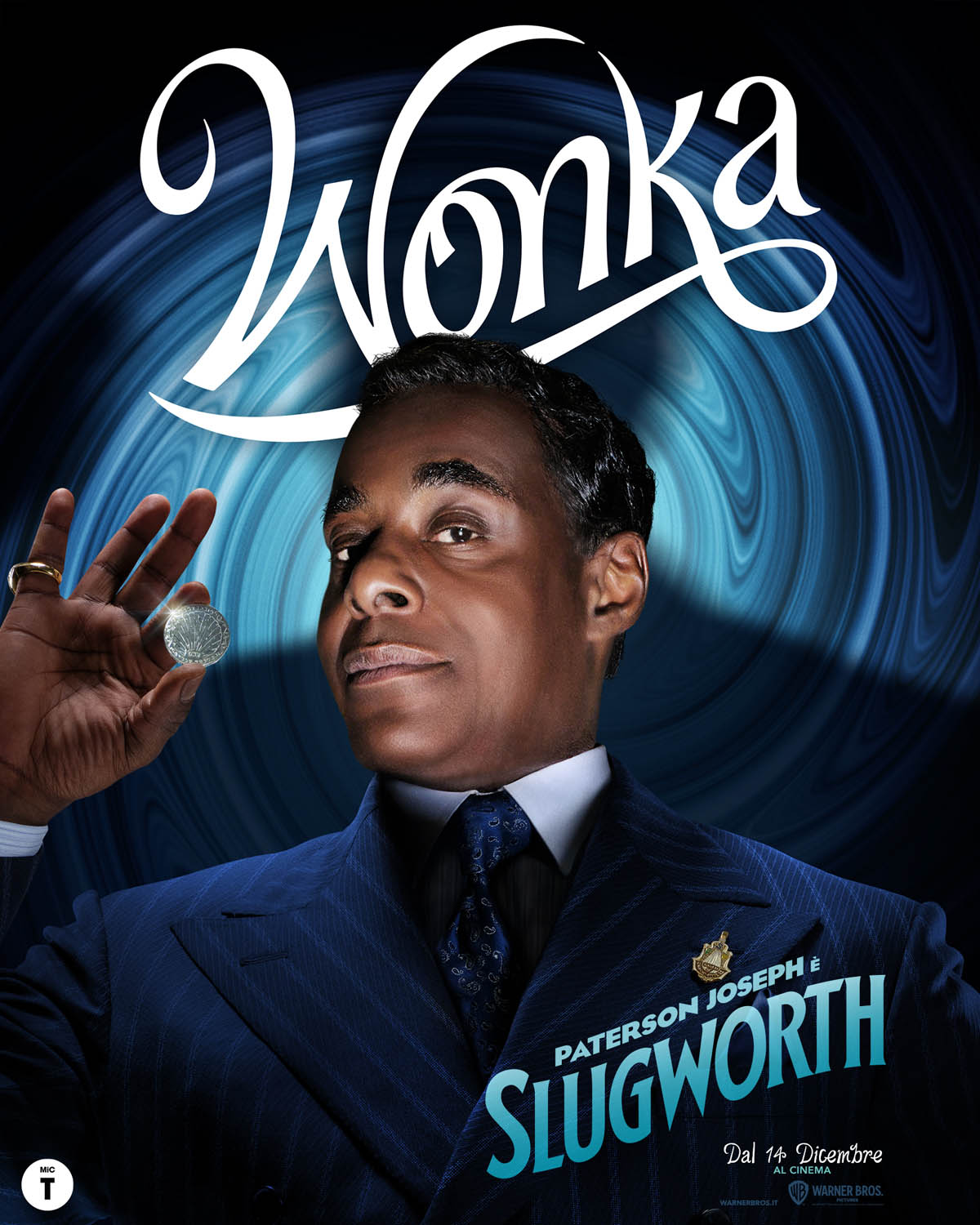 Wonka di Paul King - Poster personaggio Slugworth (Paterson Joseph)