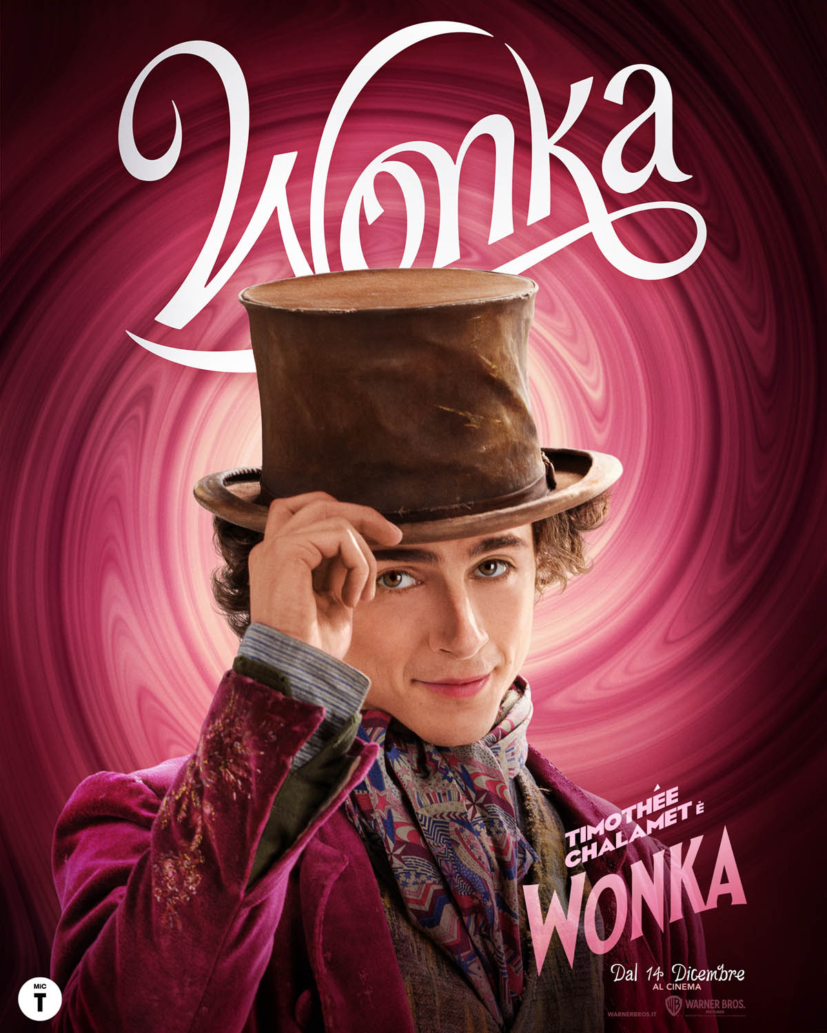 Wonka di Paul King - Poster personaggio Wonka (Timothee Chalamet)