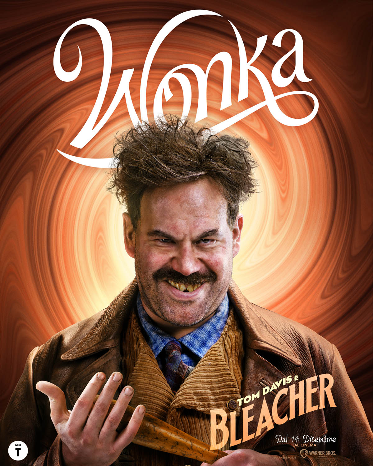 Wonka di Paul King - Poster personaggio Bleacher (Tom Davis)