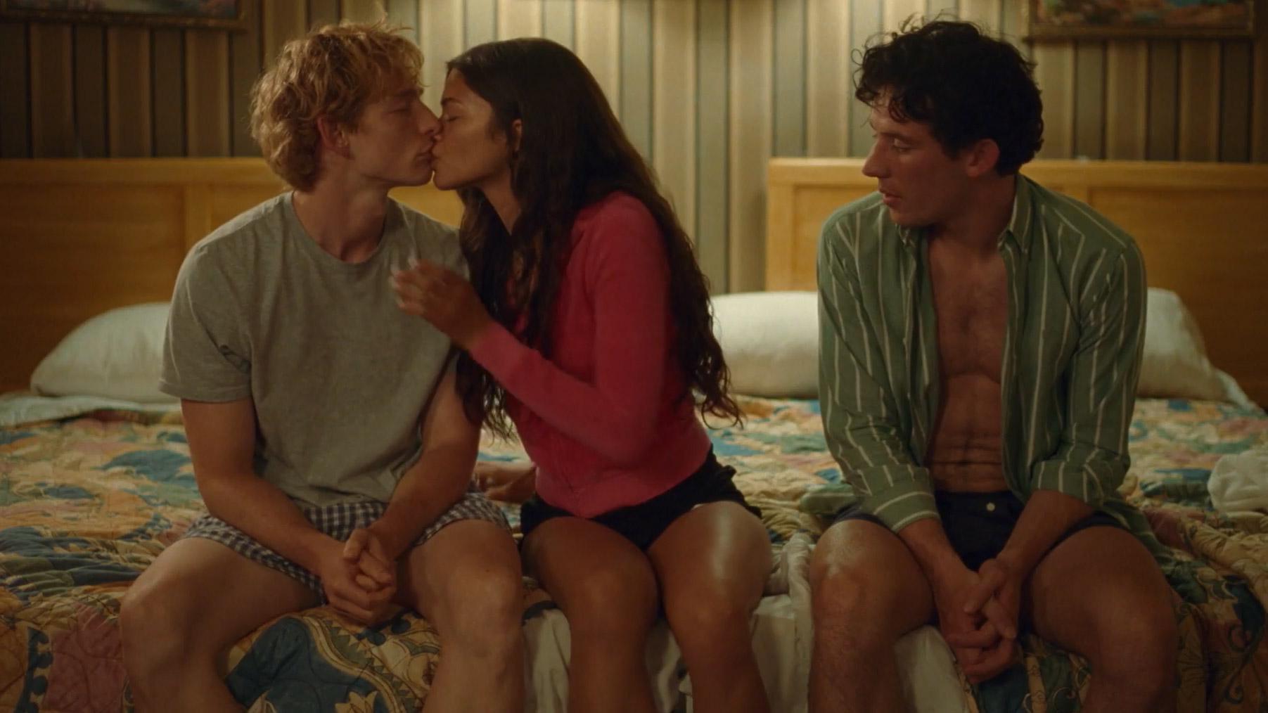 Zendaya, Josh O'Connor e Mike Faist in una scena di Challengers di Luca Guadagnino (da trailer)