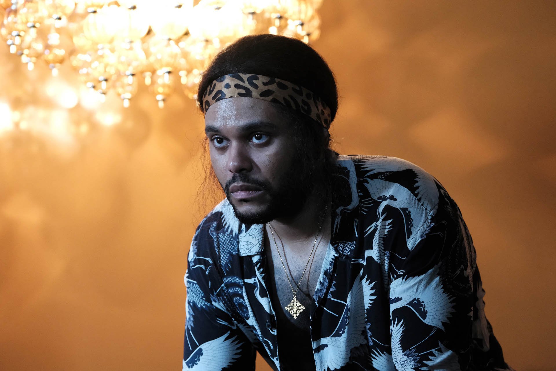 Abel 'The Weeknd' Tesfaye in The Idol 1x05 [tag: Abel 'The Weeknd' Tesfaye] [credit: Eddy Chen/HBO; courtesy of Warner Bros. Discovery]