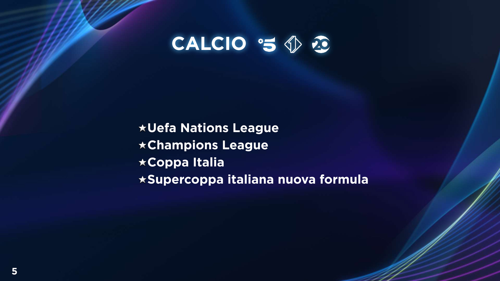 Il calcio sulle reti Mediaset nella stagione Autunno 2023-Primavera 2024