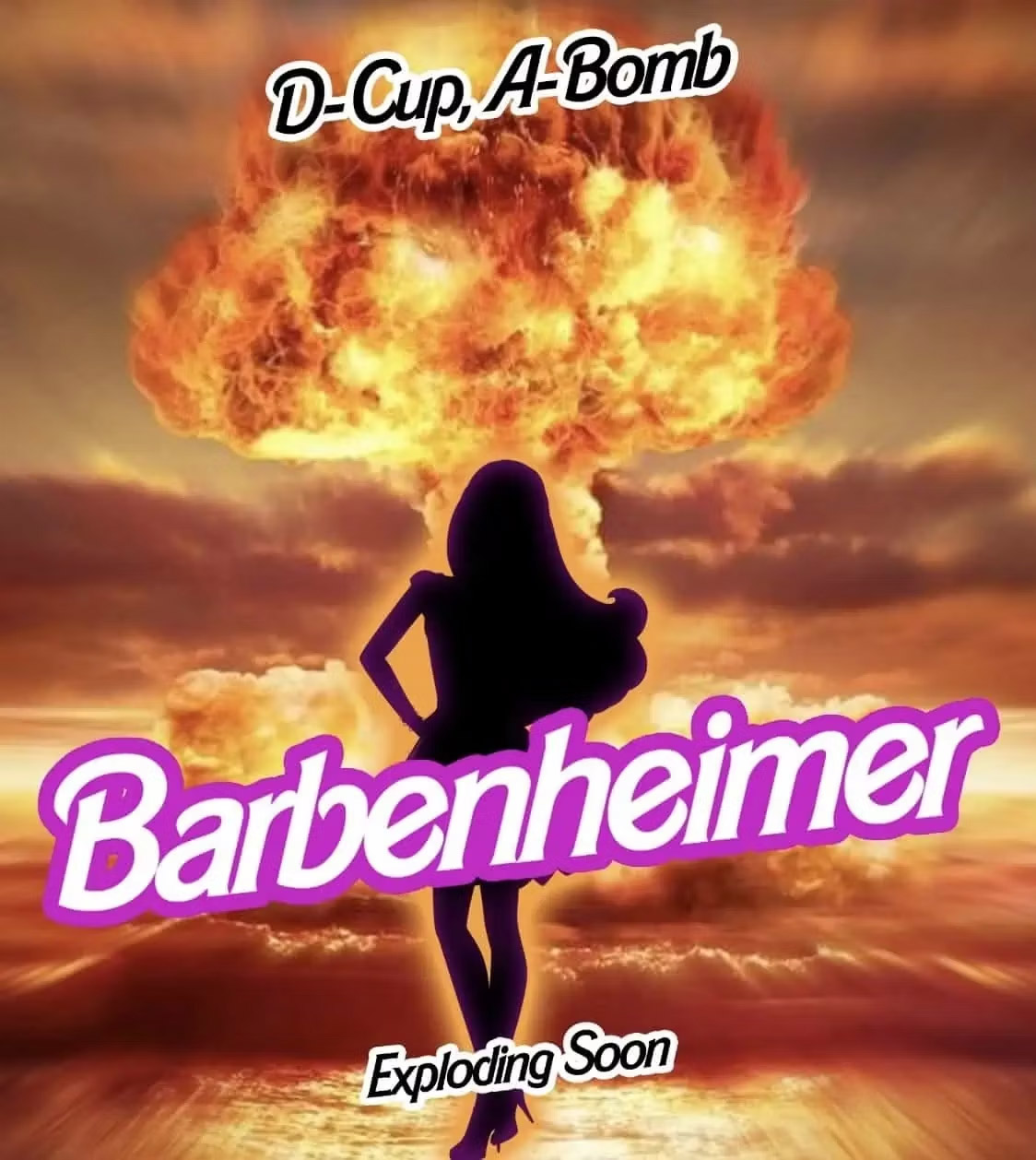 Barbenheimer Full Moon Features - possibile poster