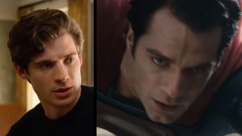 David Corenswet (in The Politician) e Henry Cavill (in Man Of Steel)