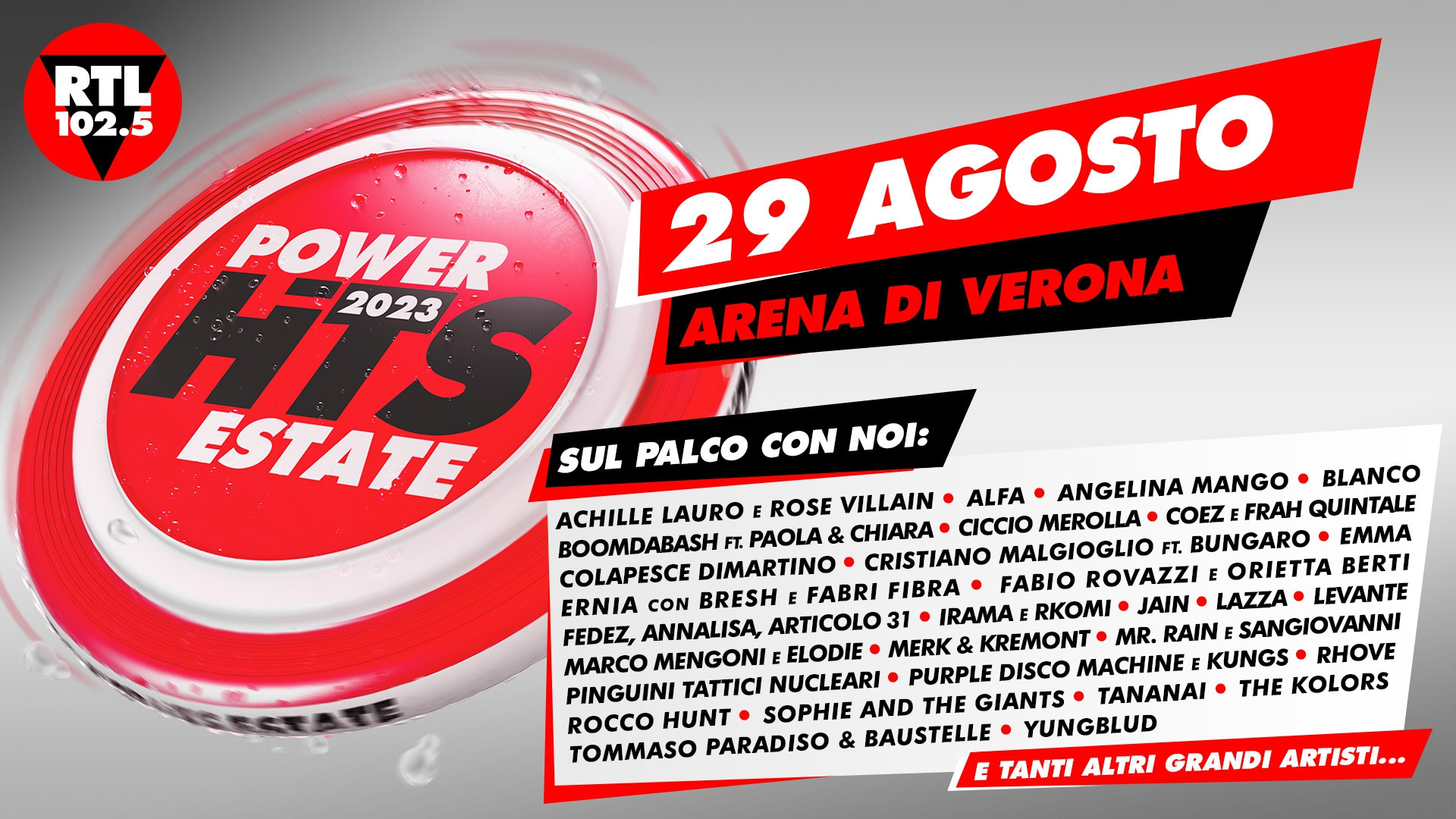 Power Hits Estate 2023 - artisti sul palco