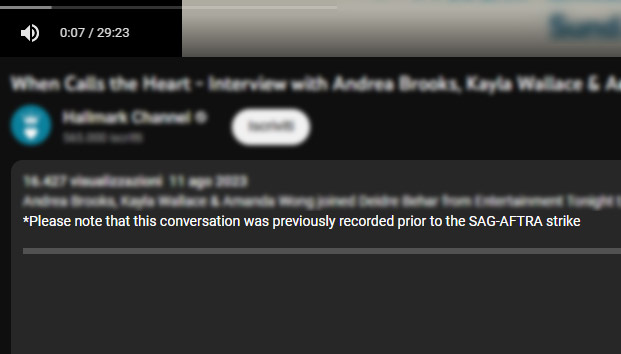 esempio intervista registrata prima dello sciopero SAG-AFTRA