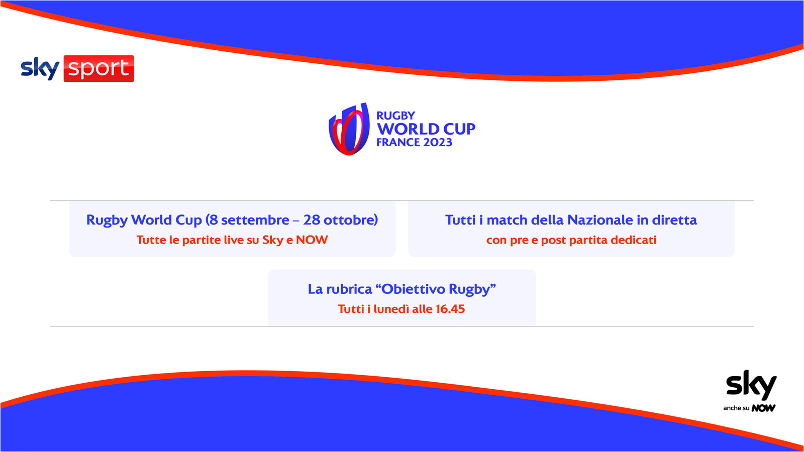 Coppa del Mondo di rugby 2023 - gli appuntamenti Sky