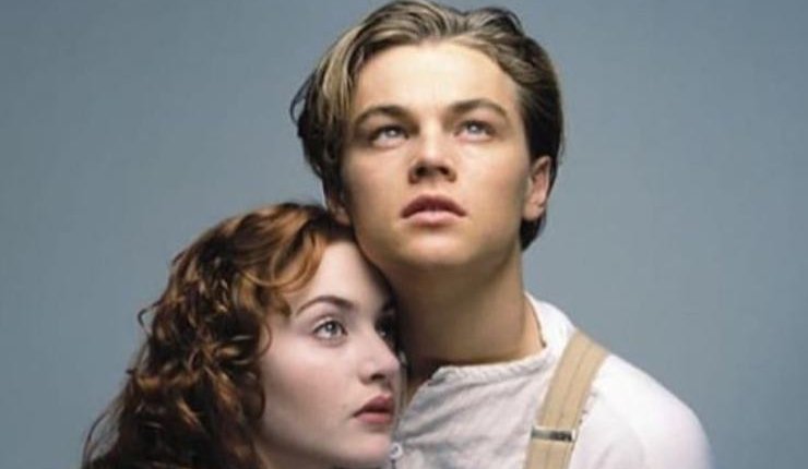 Leonardo Di Caprio e Kate Winslet in Titanic