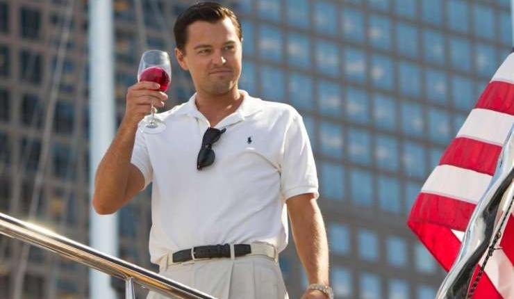 Leonardo Di Caprio in The Wolf of Wall Street