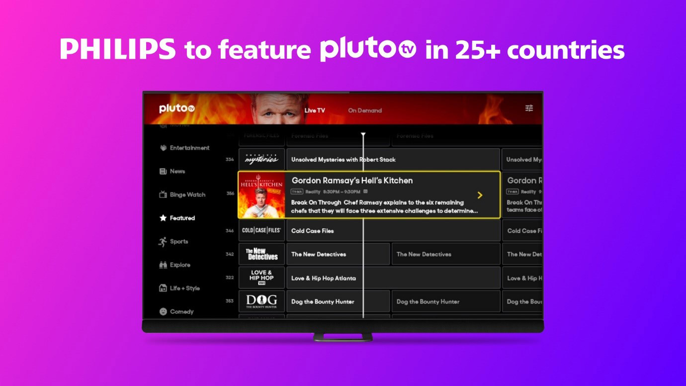 Pluto Tv su smart tv Philips