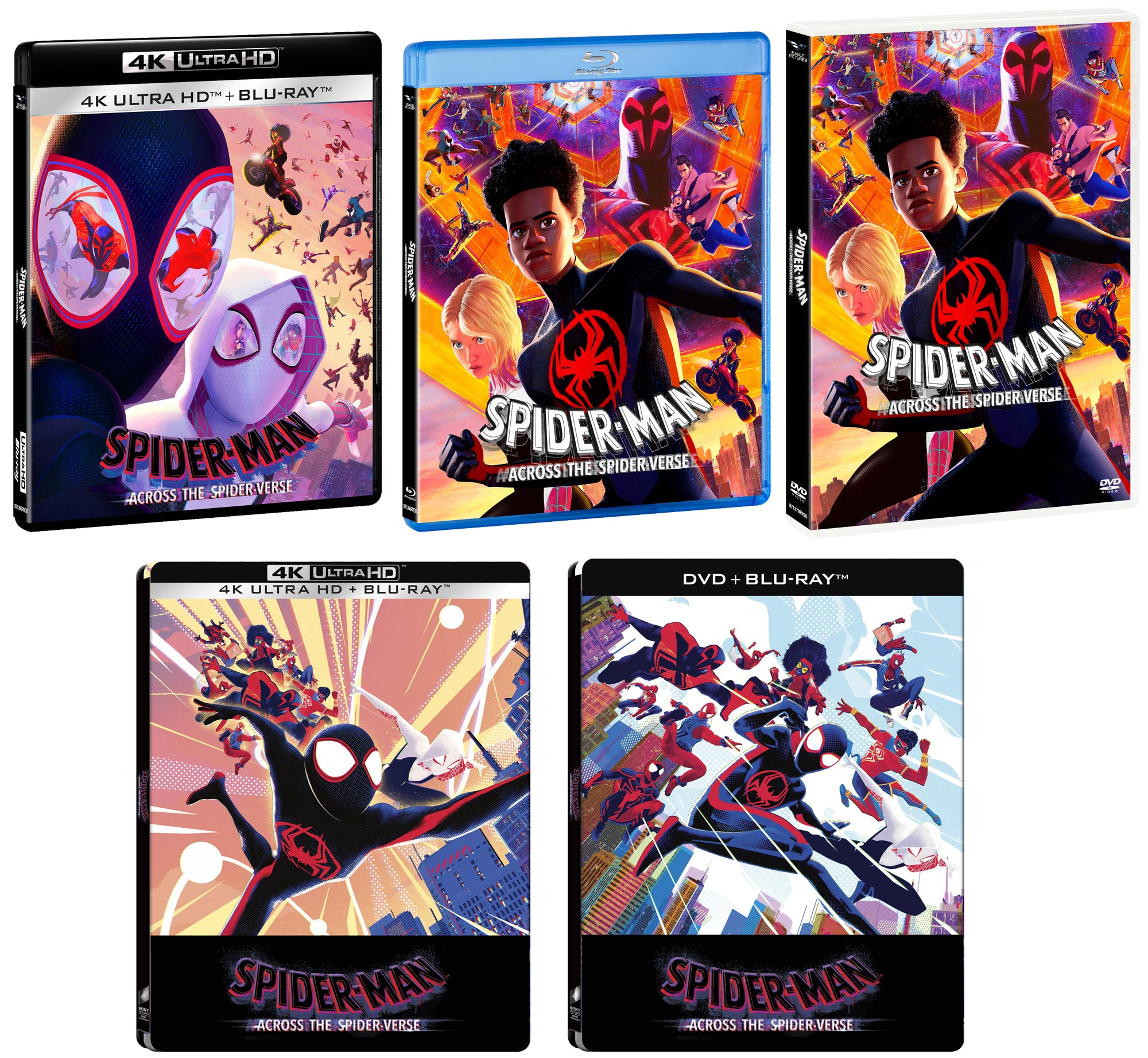 Spider-Man Across the Spider-Verse - Packshot edizioni homevideo settembre 2023