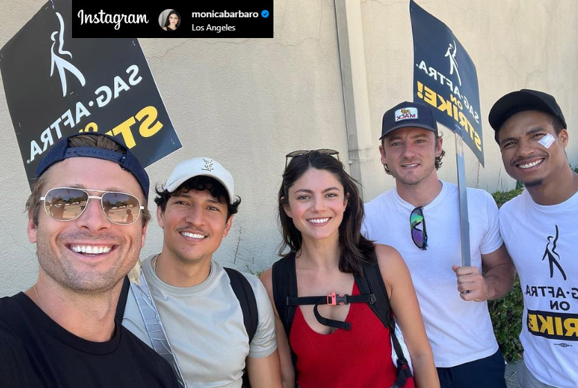 Top Gun Maverick, parte del cast riunito in sciopero SAG-AFTRA [credit: Instagram: monicabarbaro]