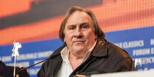 L'attore Gerard Depardieu partecipa alla conferenza stampa di 'Saint Amour' durante il Festival Internazionale del Cinema di Berlino 66, il 19 Febbraio 2016. [credit: taniavolobueva/Shutterstock.com]