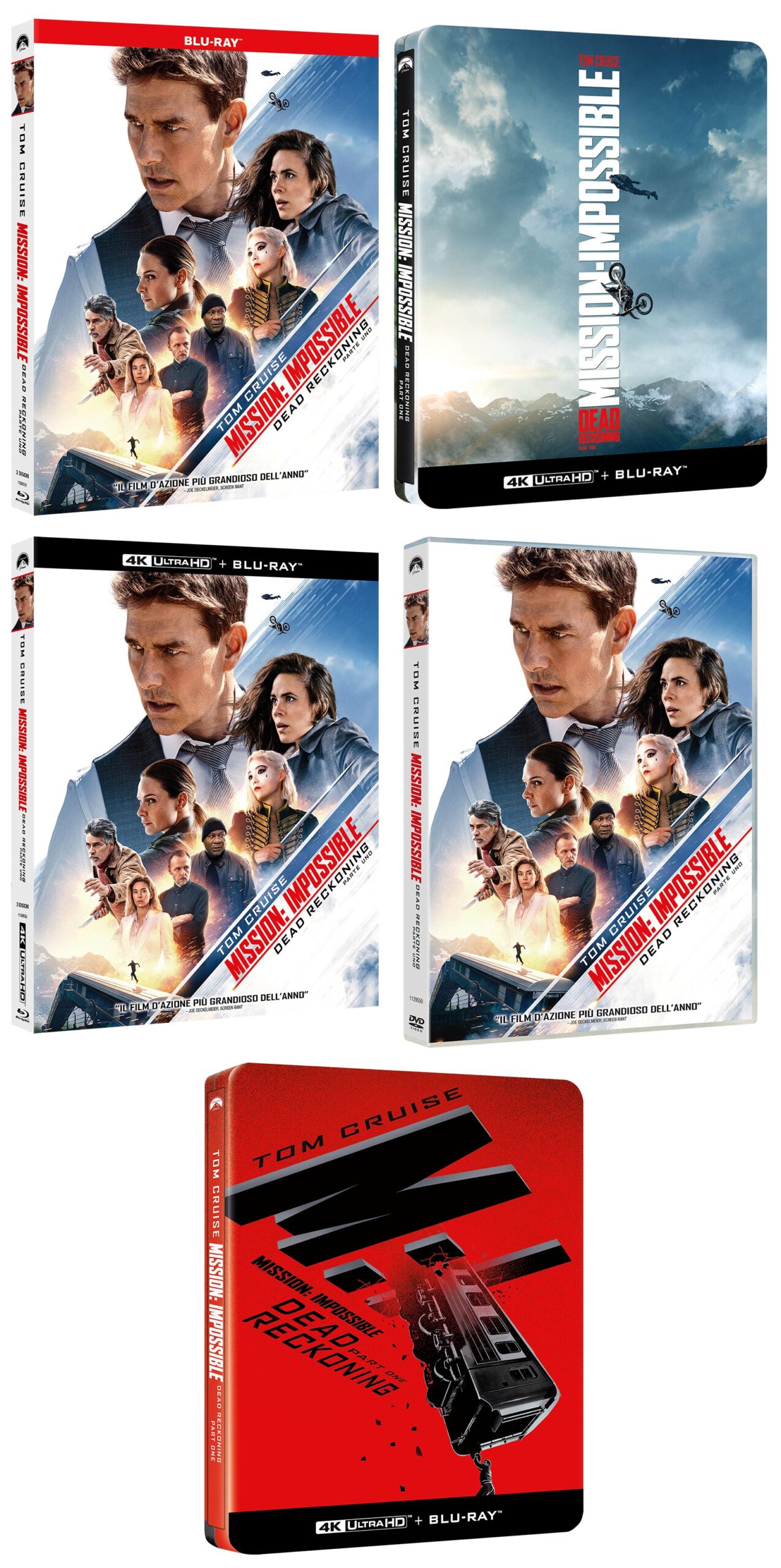 Mission Impossible - Dead Reckoning - Parte Uno in DVD, Blu-ray, 4K UHD + Bluray e doppia Steelbook 4K UHD + Blu-ray