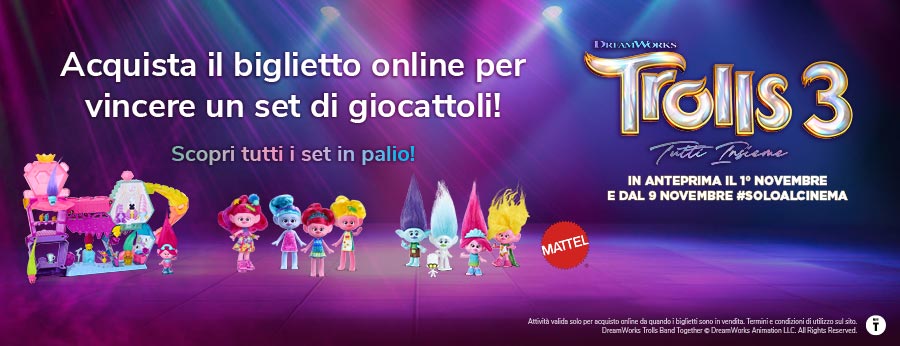 Trolls 3 - Tutti insieme, l'iniziativa UCI Cinemas