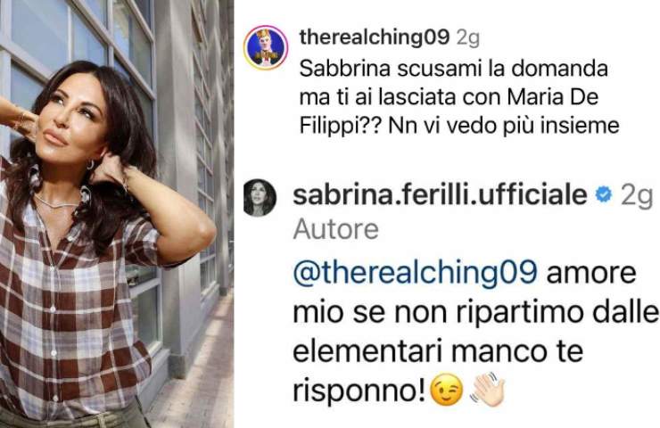 Sabrina Ferilli derisa da un follower su Instagram: la risposta epica dell'attrice