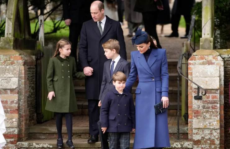 William e Kate con i figli.